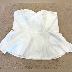 New York & Company Strapless White Corset Top size XL